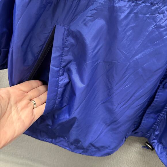 Eddie Bauer Jacket Mens XXL Blue EBTEK Nylon Roll Up Hood Outdoor Vintage - Picture 4 of 8